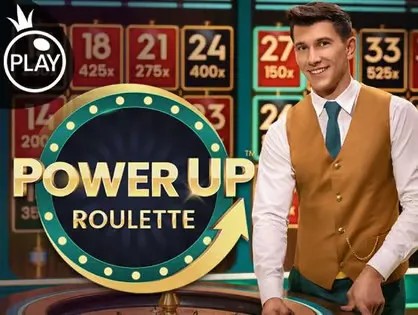 Power UP Roulette online game logo by Pragmatic Play on vem-apostarpt.com